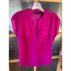 INC International Concepts Short Sleeve Blouse Sz S
